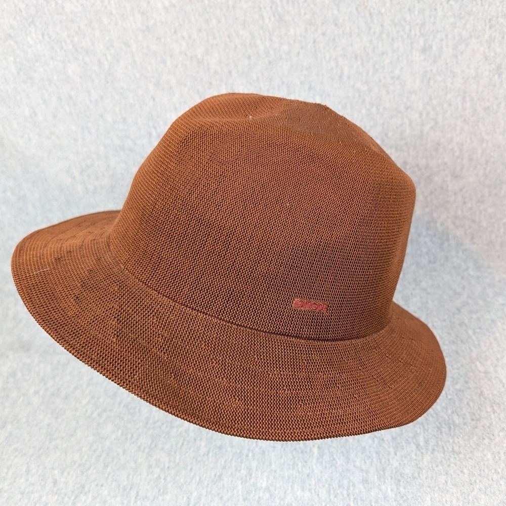 Kangol Baron Trilby Hat Mens Large Brown Knit Fedora K3069HT Pinched Crown